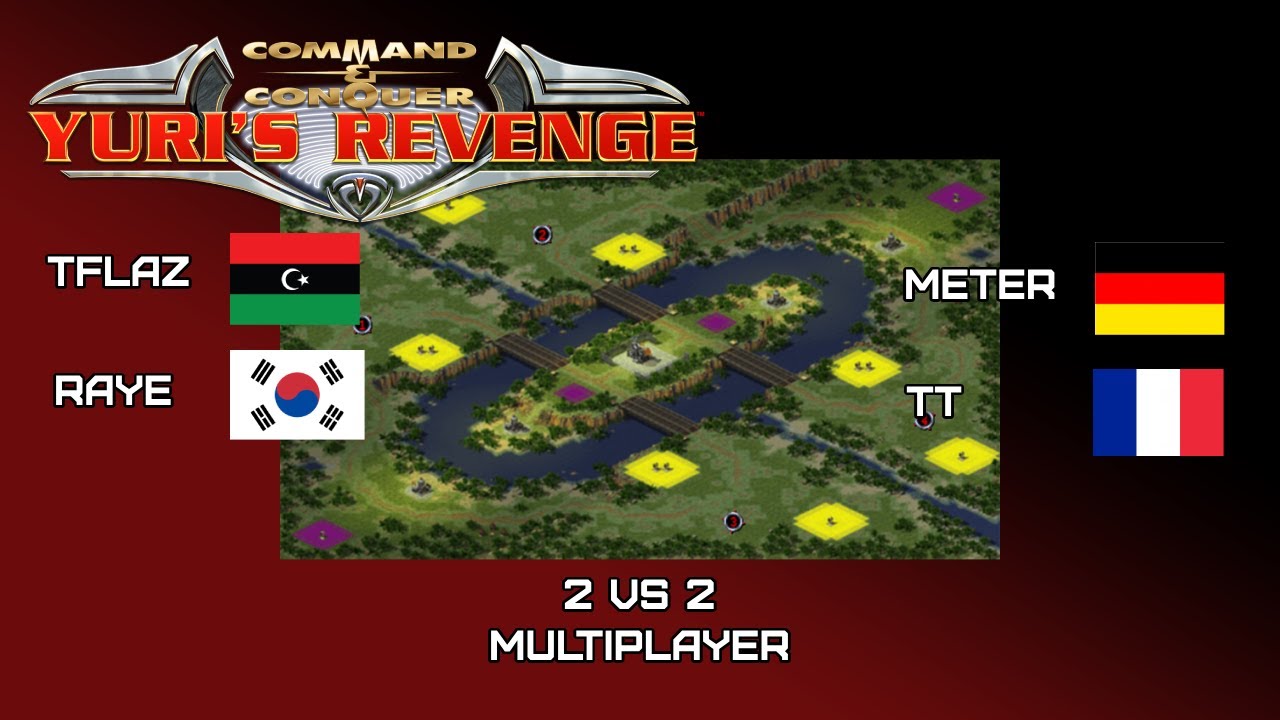 Red Alert 2 Online |  2V2 playing against France | 1.1
