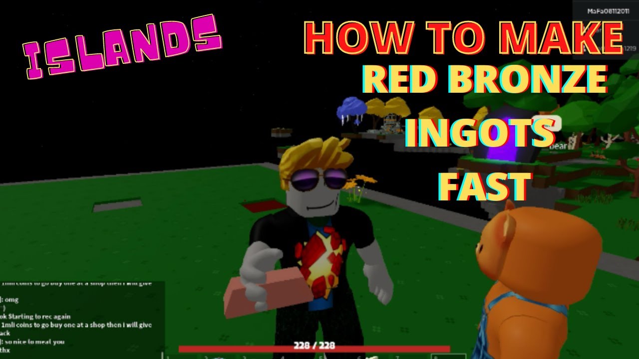 How to MAKE RED BRONZE INGOT FAST - Islands - Roblox