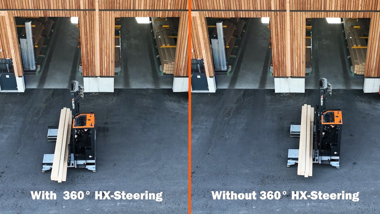 Vergleich: Mit und Ohne 360&deg; HX-Lenkung | HUBTEX