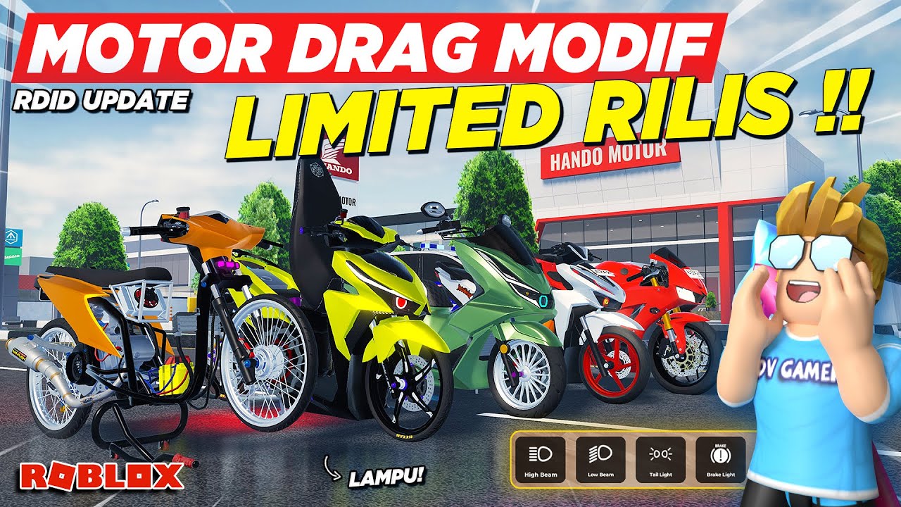 AKHIRNYA RDID UPDATE HALLOWEEN RILIS !! MOTOR DRAG VARIO LIMITED BISA MODIFIKASI LAMPU - Roblox