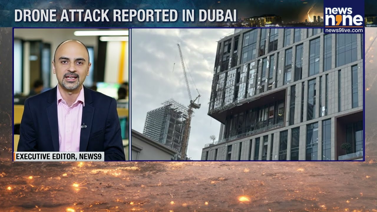 Breaking News: Debris From Missile Interception Sparks Fire In Dubai Amid Iran War Tensions | News9