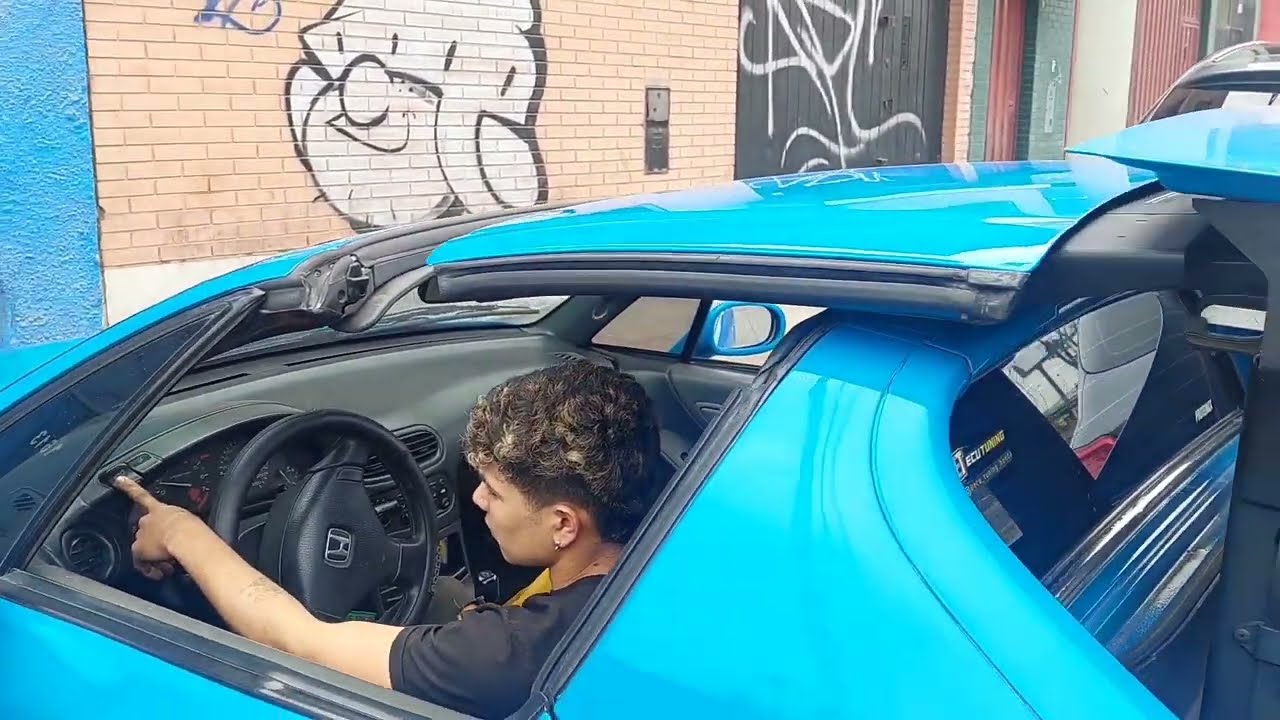 Honda Civic CRX Del Sol : Descapotando desde el Interior
