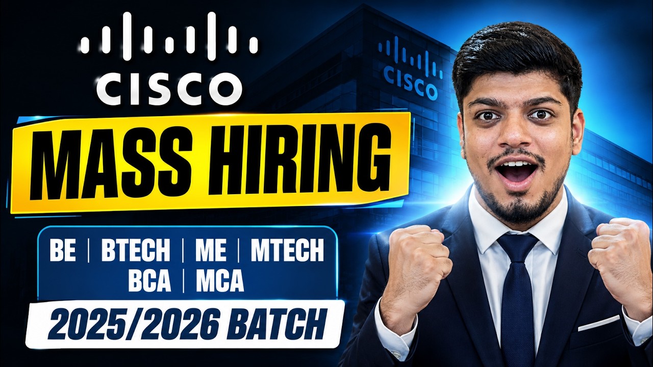 Наконец-то МАССОВЫЙ наём (выпуск 2026/2025) | Крупнейший наём в Cisco | BE BTECH ME MTECH BCA MCA