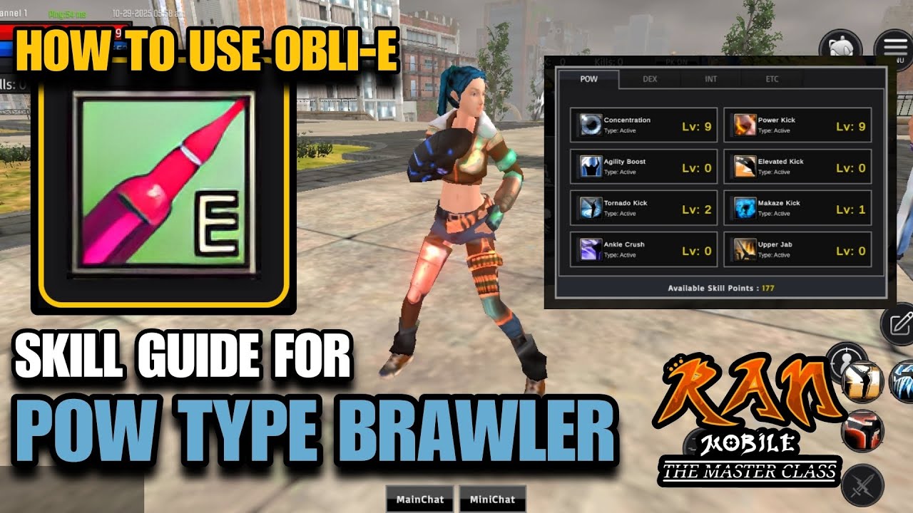 RAN Mobile: The Master Class - HOW TO USE OBLI -E | SKILL GUIDE FOR POW TYPE (SKILLS TO GET & NOT)