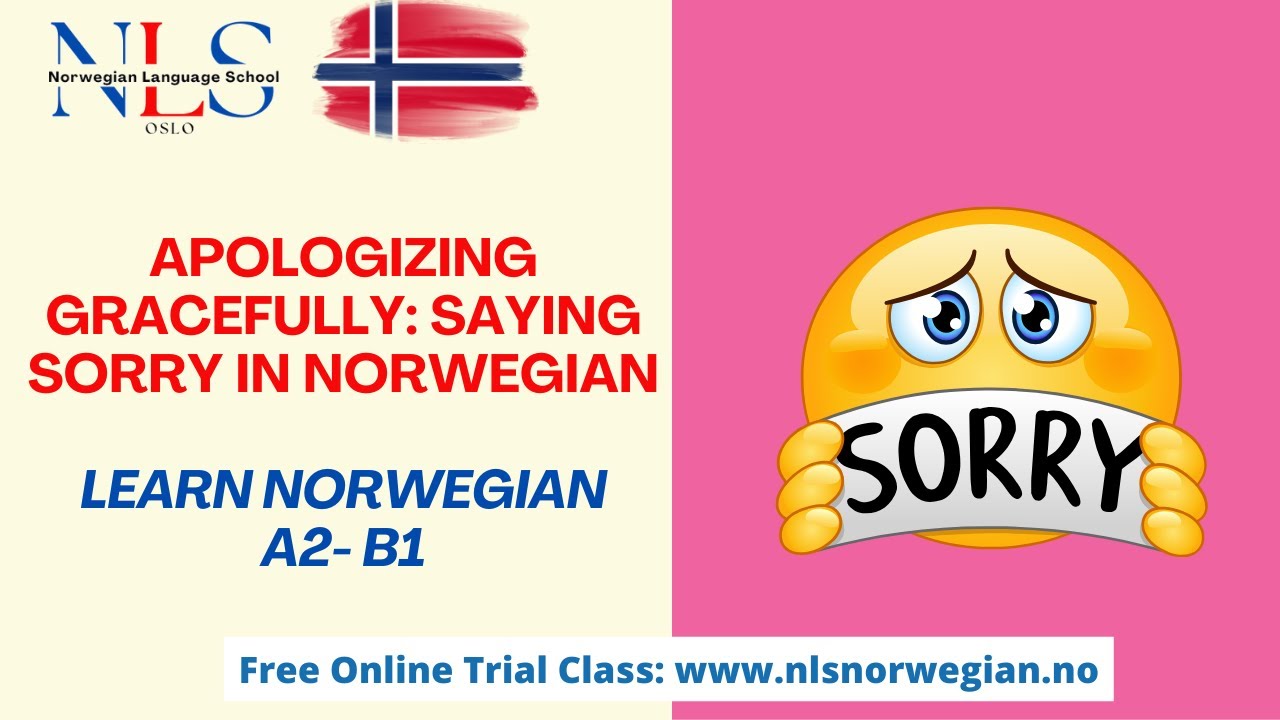 Apologizing Gracefully: Saying Sorry in Norwegian