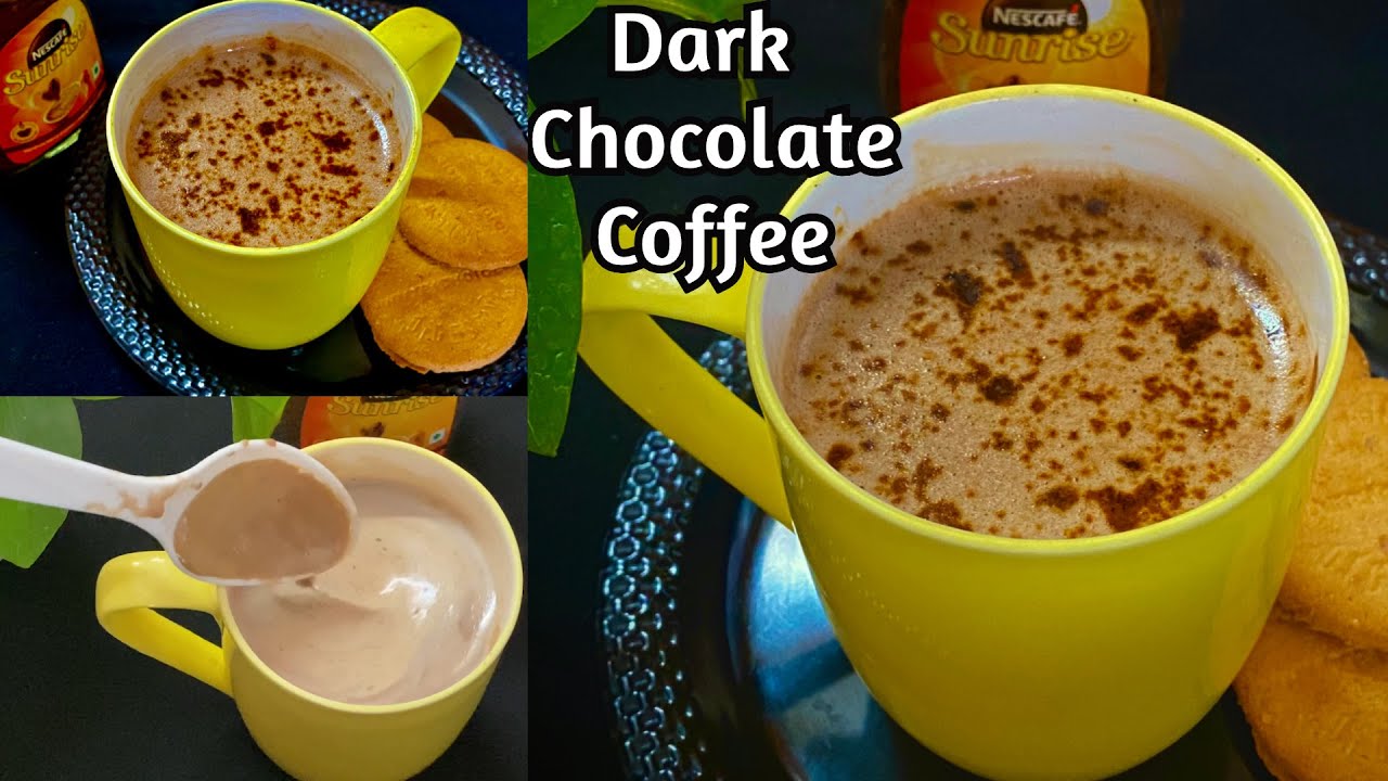 Hot Chocolate Coffee Recipe without Cocoa powder | Dark Chocolate Coffee : Sunrise COFFEE
