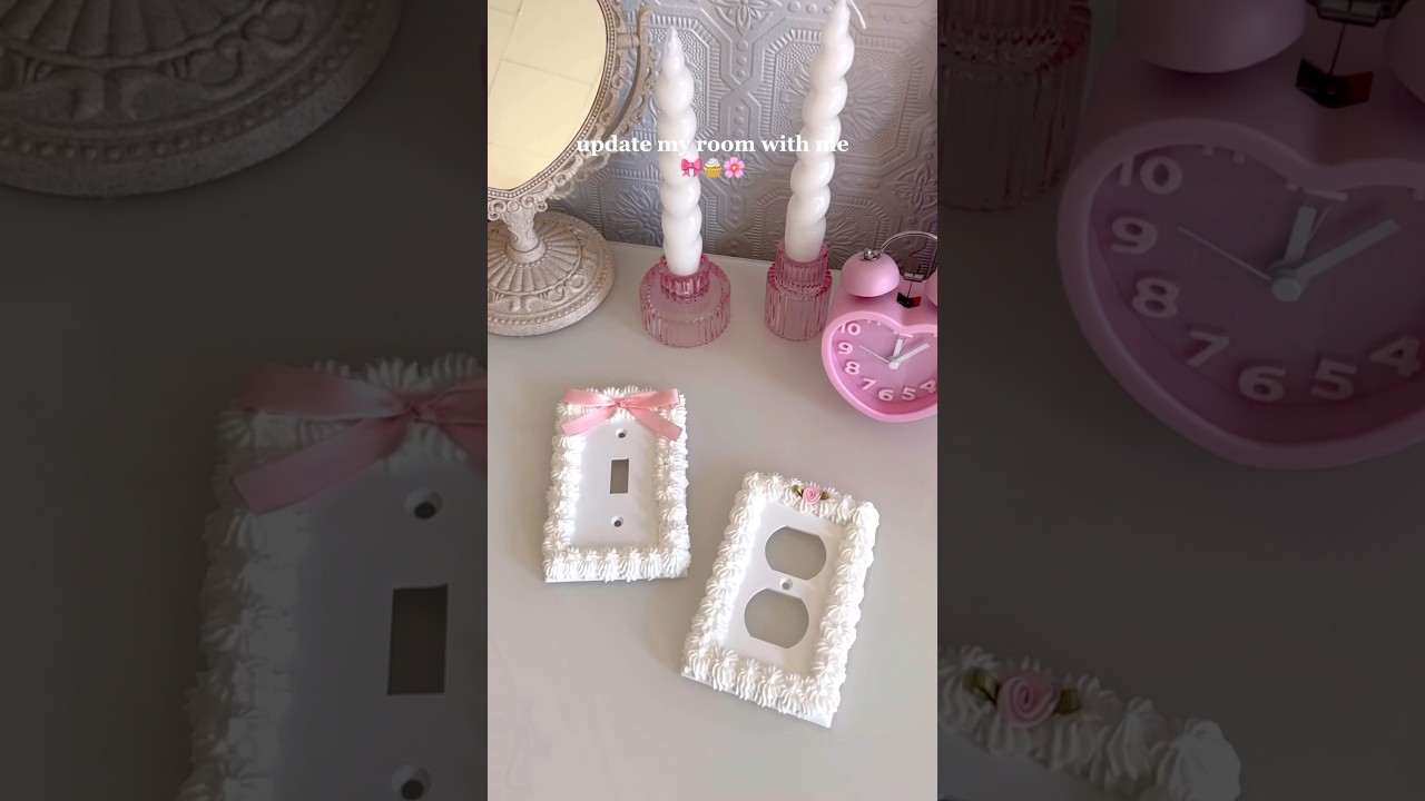 update my room with me 🎀🧁🌸 #roomdecor #coquette #pinterest #preppy #roommakeover