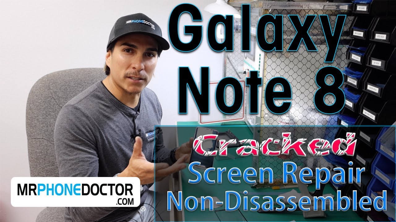 Samsung Galaxy Note 8 Front Glass Cracked Screen Repair - Without Disassembling Phone