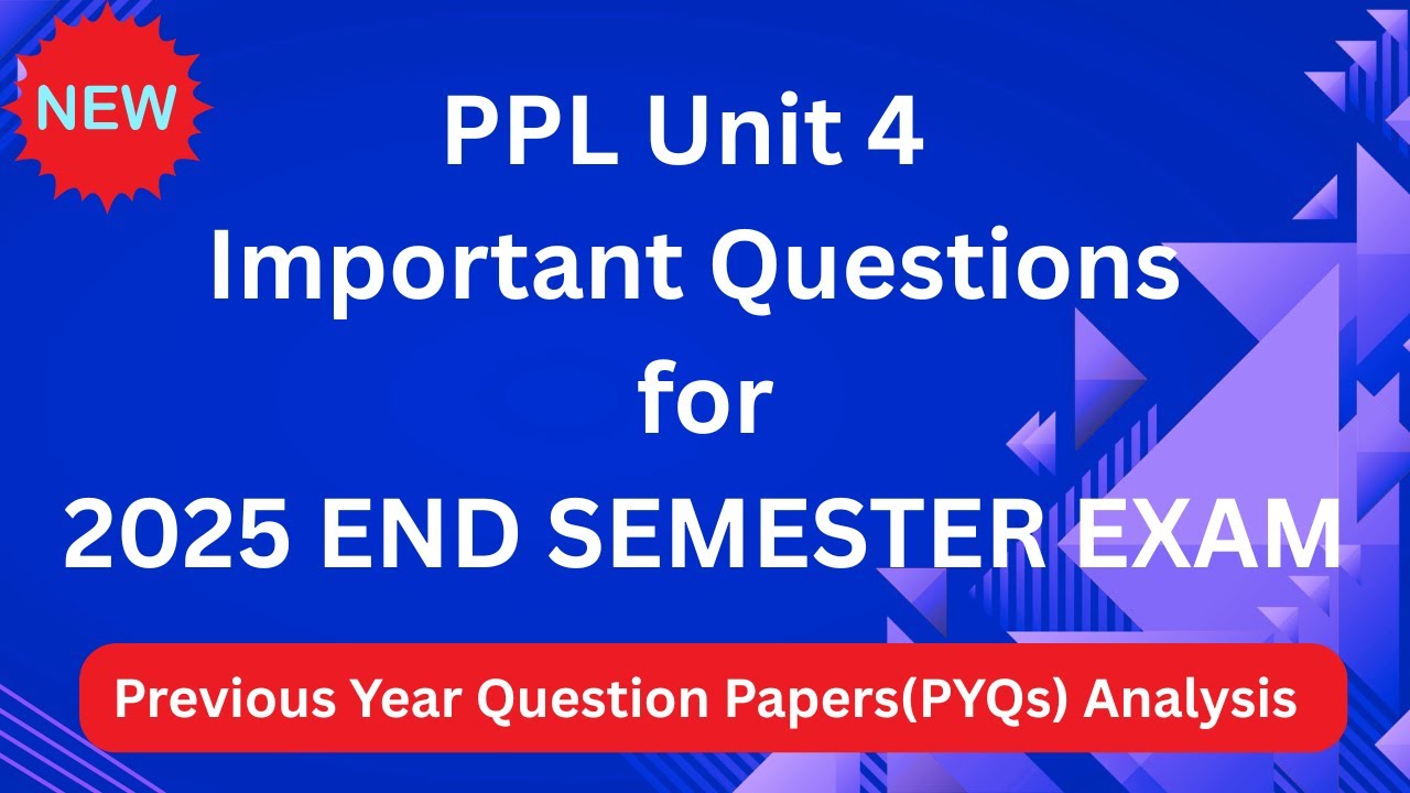 ppl unit 4 important questions |  ppl unit 3 one shot