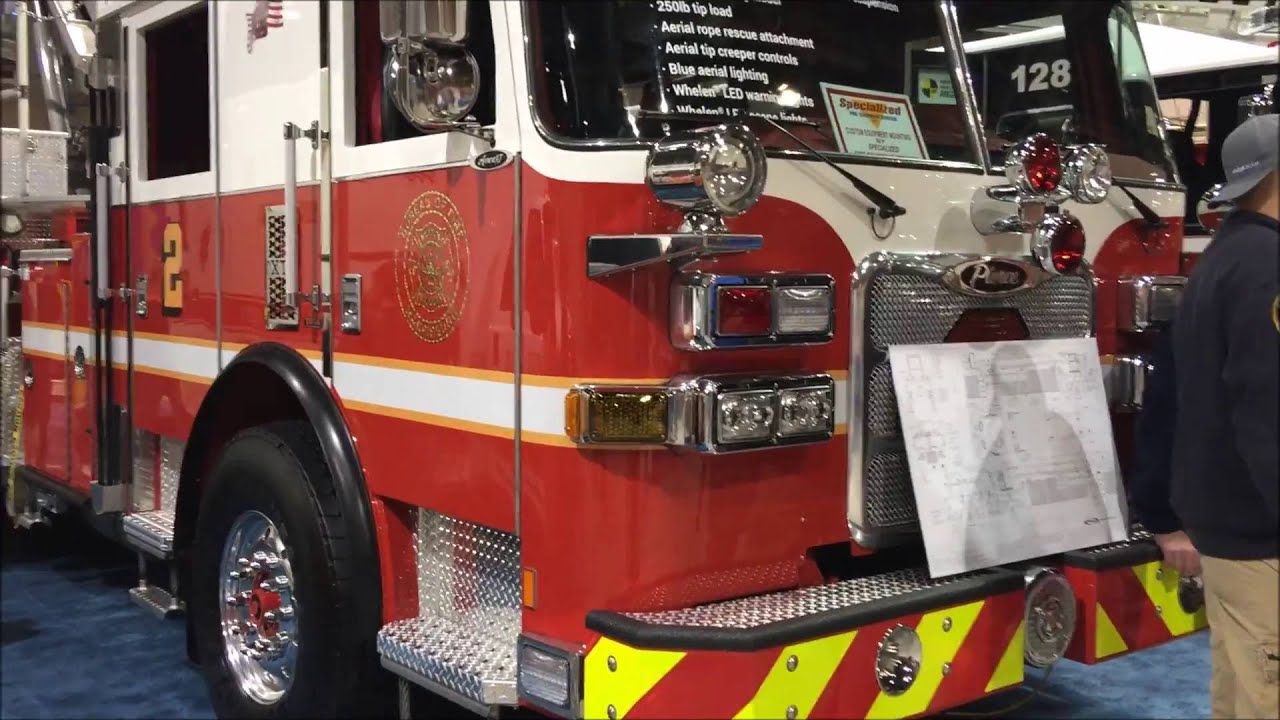 WALK AROUND OF THE BRAND NEW HARRISBURG FIRE DEPARTMENT TILLER 2 AT THE 2016 HARRISBURG FIRE EXPO.