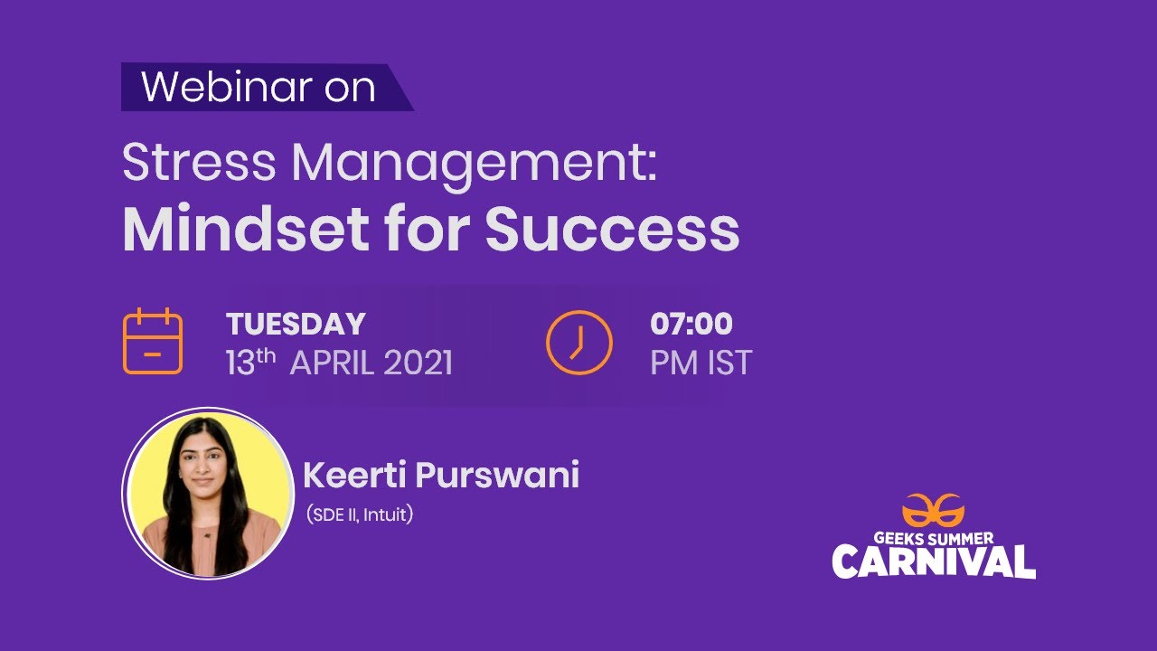 Stress Management : Mindset for Success