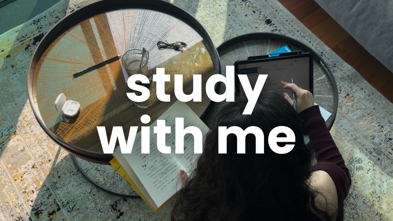1 HOUR REAL-TIME STUDY LANGUAGES WITH ME / fire sounds / 50 min pomodoro