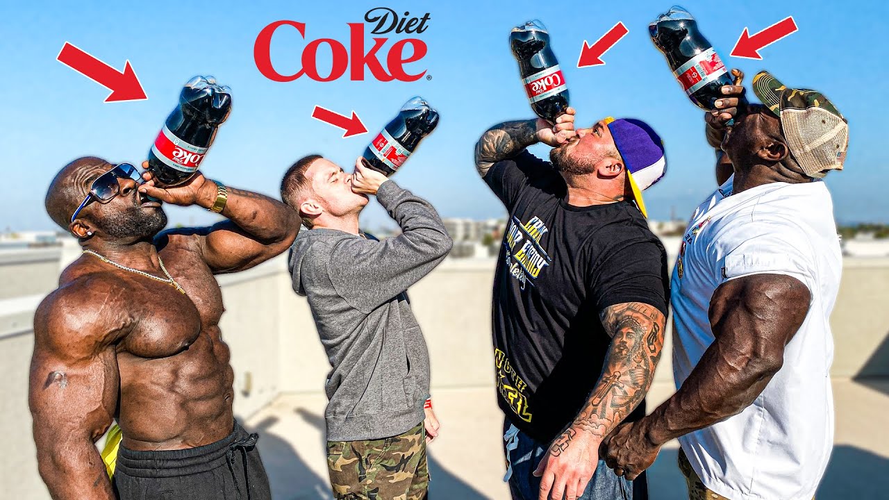 2 Liter Diet Coke Challenge (No Burp) - Kali Muscle + Big Boy + Chef Rush + Professor