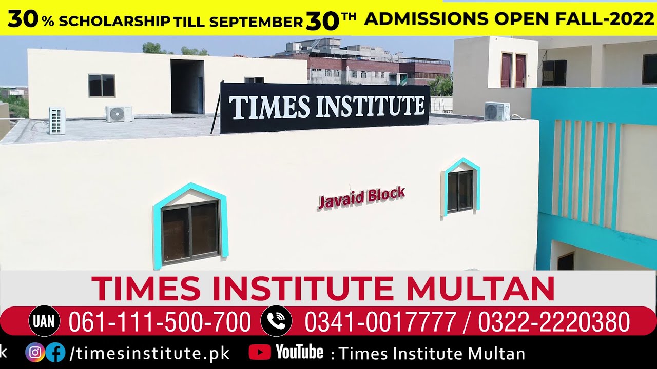 Admissions Open Fall 2022 - 30% Scholarship Available