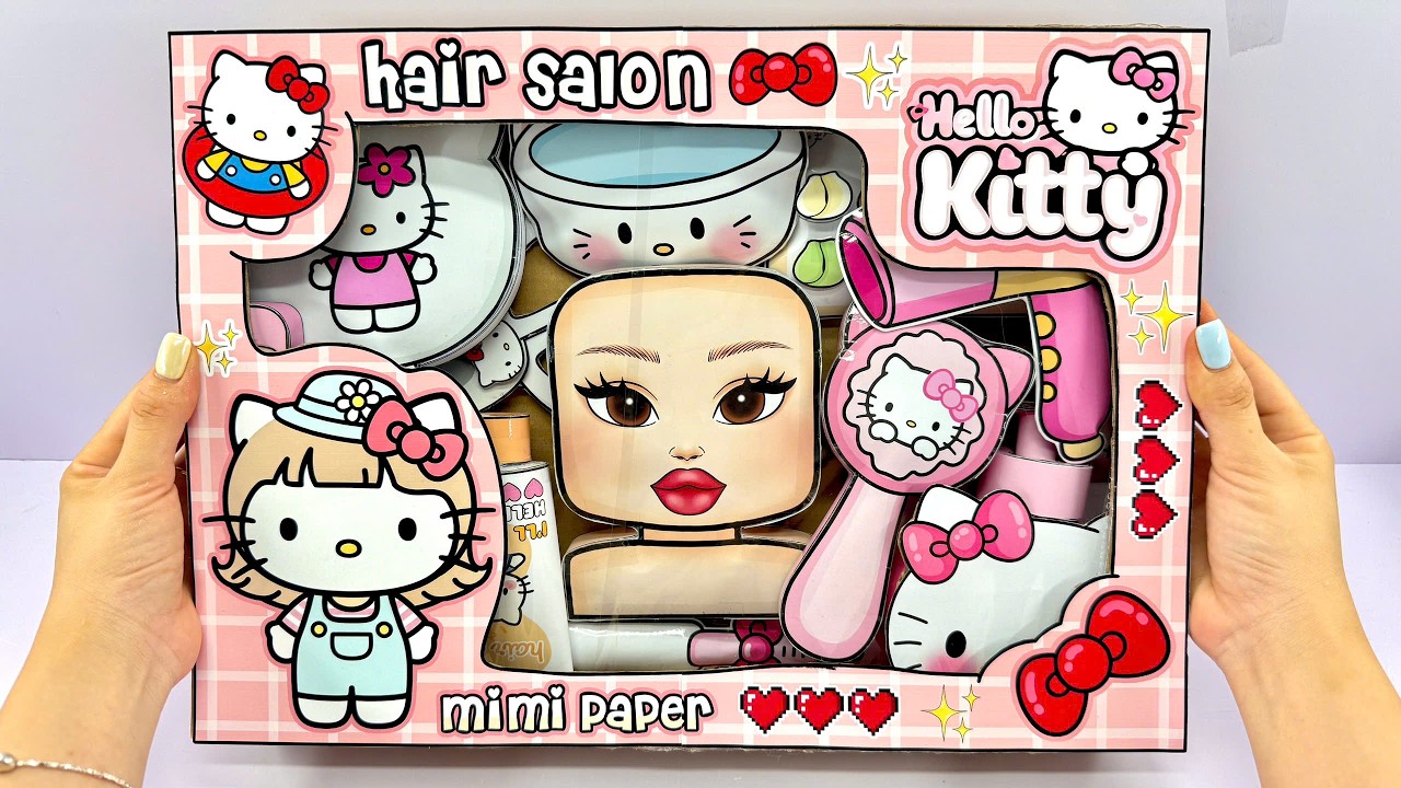 🐱Paper DIY🐱Unboxing Hello Kitty ROBLOX Secret Blind Bag 1000$ | Makeup Hair ASMR