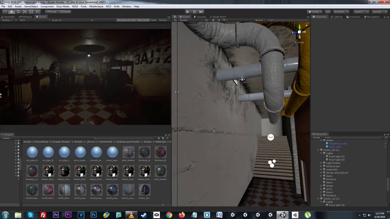 Sector 14 - Level Design Time-lapse #3 | Unity