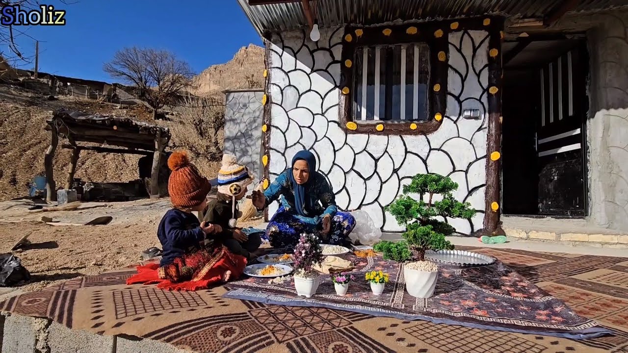 Nomadic Life :Preparing Local Nomadic Food and Painting the Tribal House 🏡🌿