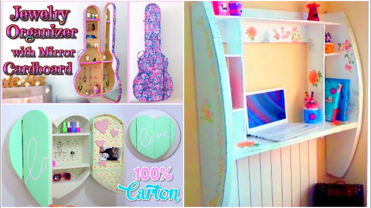 DIY CRAFTS FOR ROOM DECOR! 3 CARDBOARD FURNITURES DIY Room Decorating Ideas for Teenagers