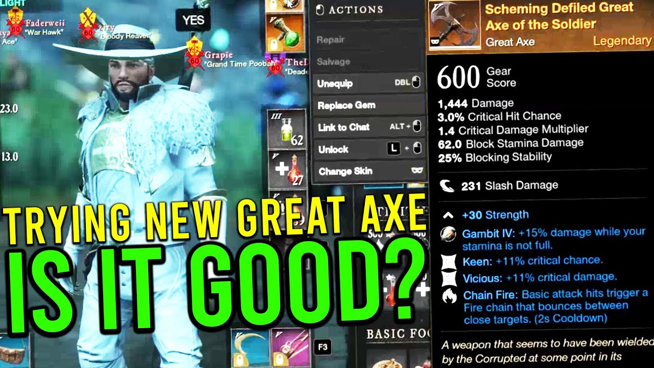New World PVP UTOPIA - 1v1 Windsward Gladiator - GreatAxe/WarHammer