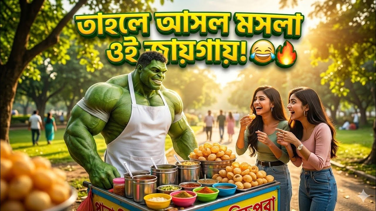 তাহলে আসল মসলা ওই জায়গায়🤣 হাল্কে ফুসচকার  আসল মসলা 🤣#viralvideo #BanglaFunny #AIVideo #ComedyVideo#a