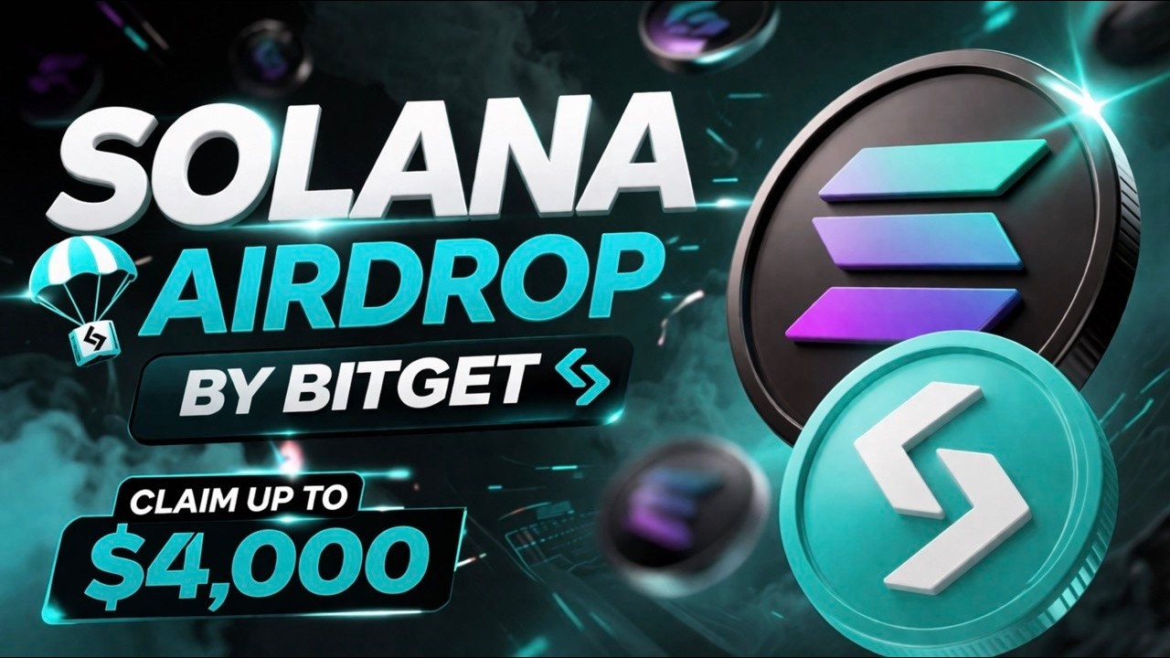 Solana Airdrop by Bitget | Claim up to 5,000$ in SOL Tokens| Step by step