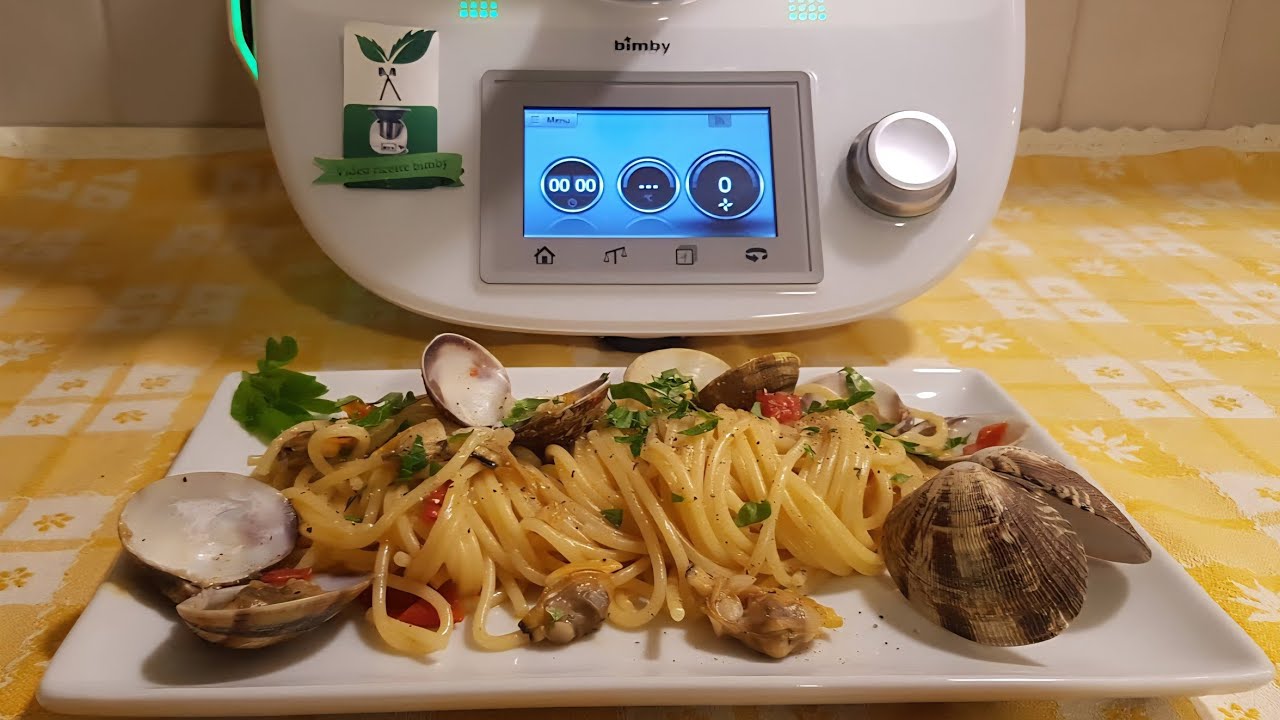 Spaghetti con vongole veraci per bimby TM7 TM6 TM5 TM31