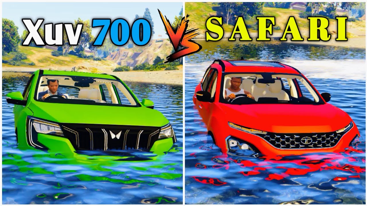 GTA 5: TATA Safari vs Mahindra XUV 700 | Extreme Power Test | Gta 5 Indian Cars 