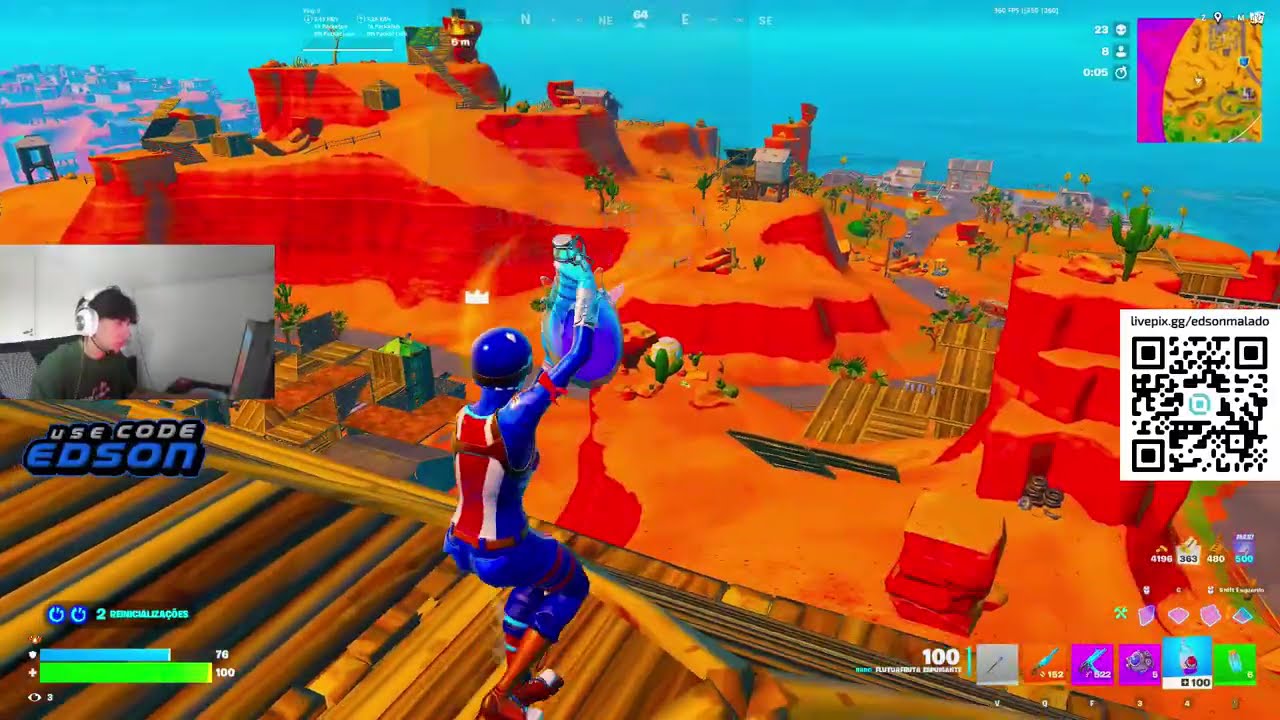 EDSONMALADO MOSTROU COMO PEGAR RECORD DE KILLS NO FORTNITE (PARTIDA INSANA 30KILLS+)