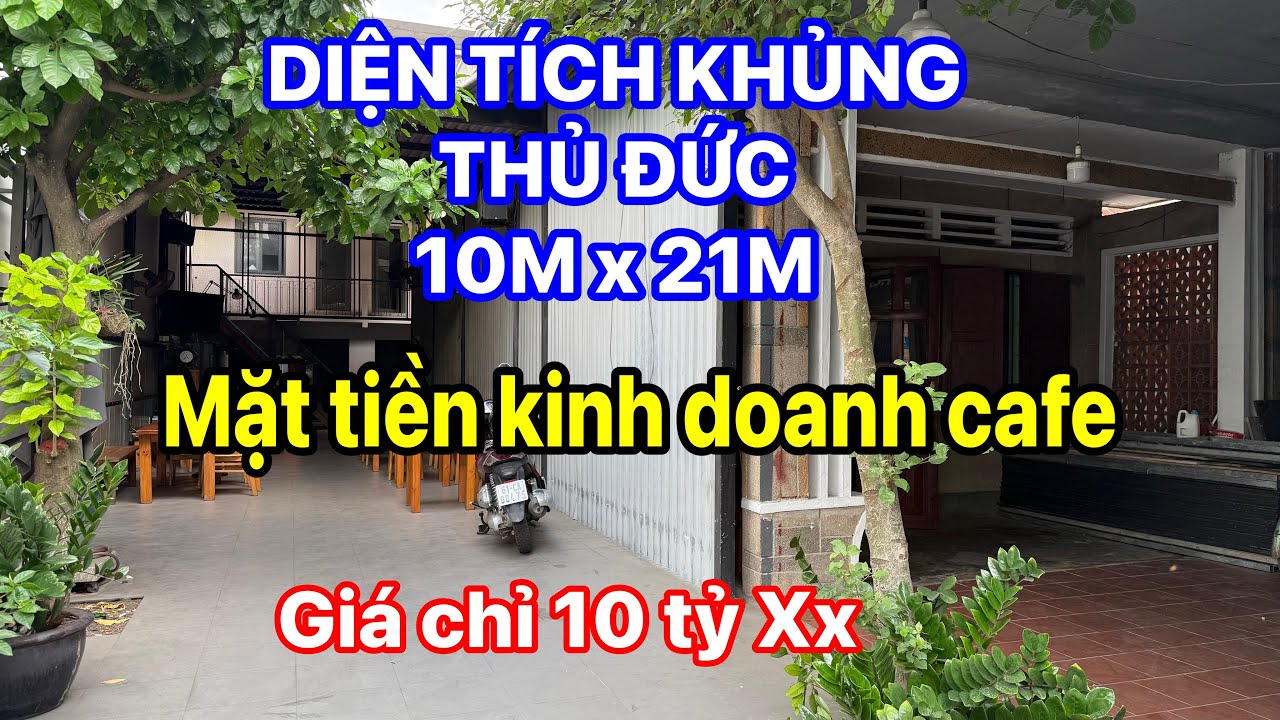 NHÀ ĐẤT THỦ ĐỨC RẺ HƠN BÌNH DƯƠNG | 10M x 21M giá hơn 10 tỷ | ĐANG KINH DOANH QUÁN CAFE