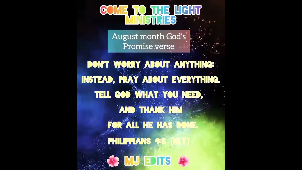 August month God's Promise  from Bible / #Jesus