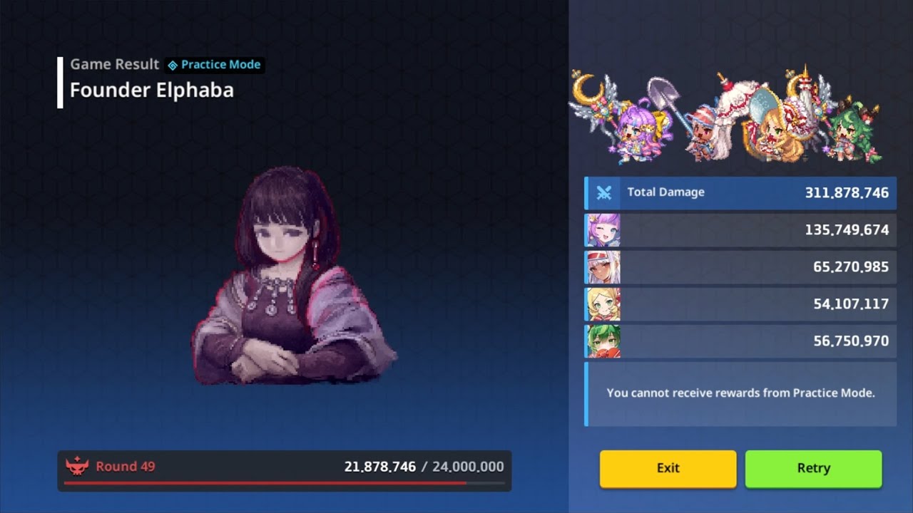 Guardian Tales Raid - Haruka - Shapira - Lapice - Ameris vs Elphaba (311,9/360 F) [Max: 315,4]