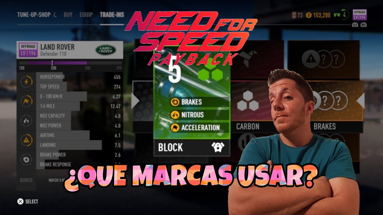 Need for Speed Payback #  Las mejores speedcards para circuito y derrape