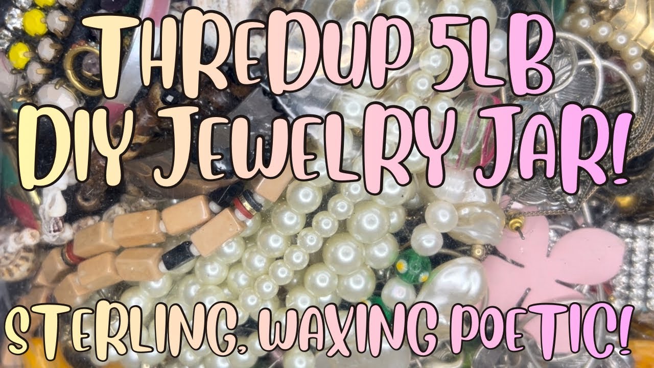 STERLING SILVER, WAXING POETIC (BOLO) & More! THREDUP 5LB DIY JEWELRY RESCUE UNBOXING! #jewelryjar 