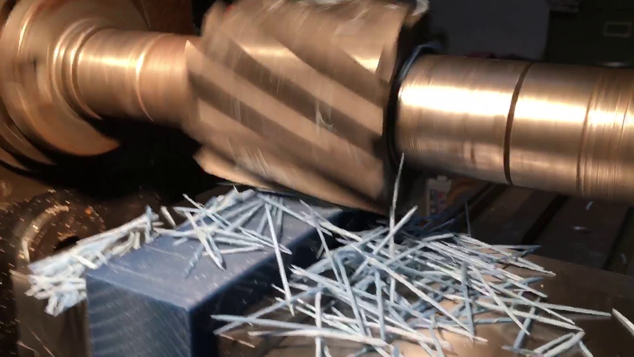 Slab milling on a Brown & Sharpe 3A universal milling machine.