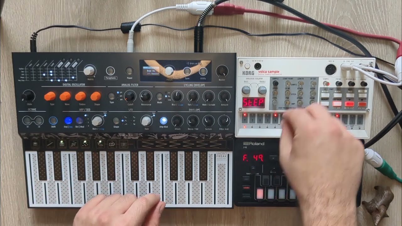 Synth journée 4 _ Housish jam (Microfreak, Roland J6, Korg Volca Sample)