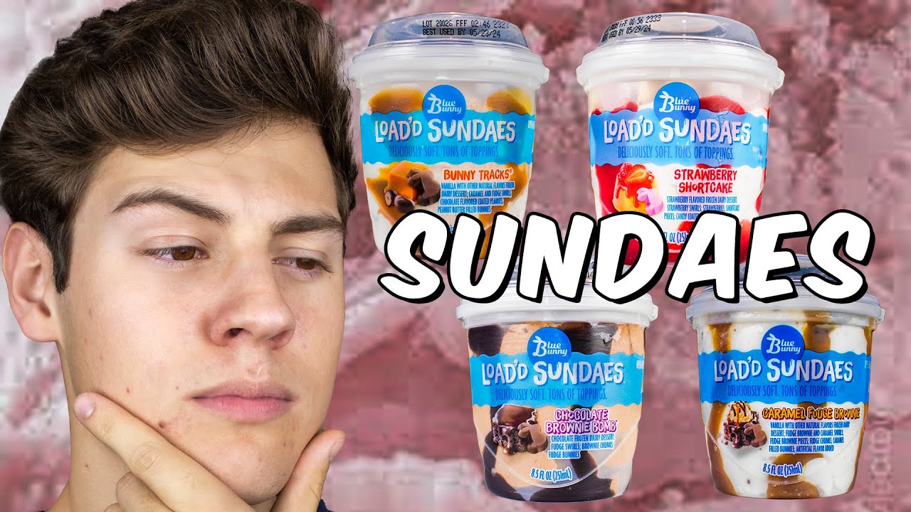 What's the Best Blue Bunny Ice Cream Sundae?? - Taste Test
