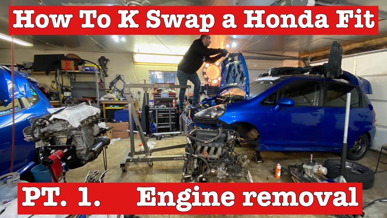 How to K swap Your Honda Fit  Pt. 1 Intro/Engine removal