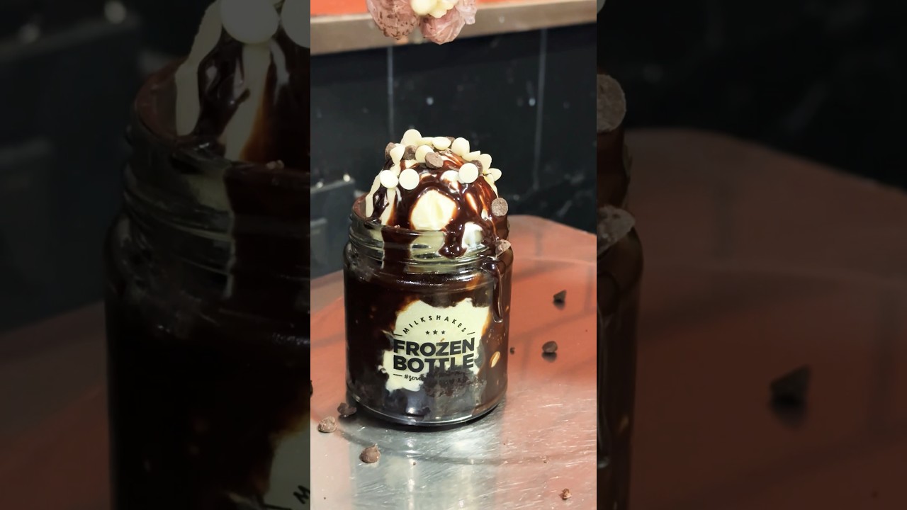 Frozen bottle belgian fudge dessert jar 🥮🍯 #frozenbottle #dessert #chocolate