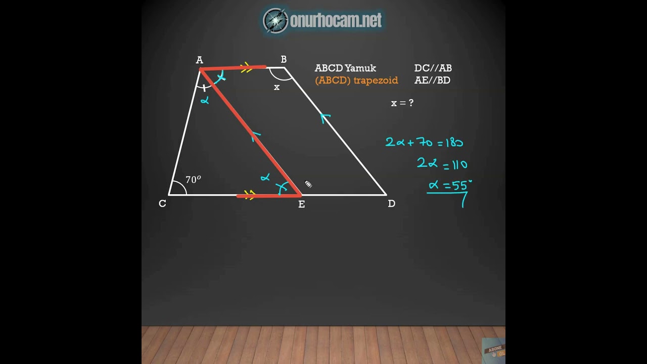 (ONURHOCAM.NET)(MATEMATİK) YAMUK VE Z KURALI BİRBİRİNİ &Ccedil;OK SEVER. #yamuk #trapezoid