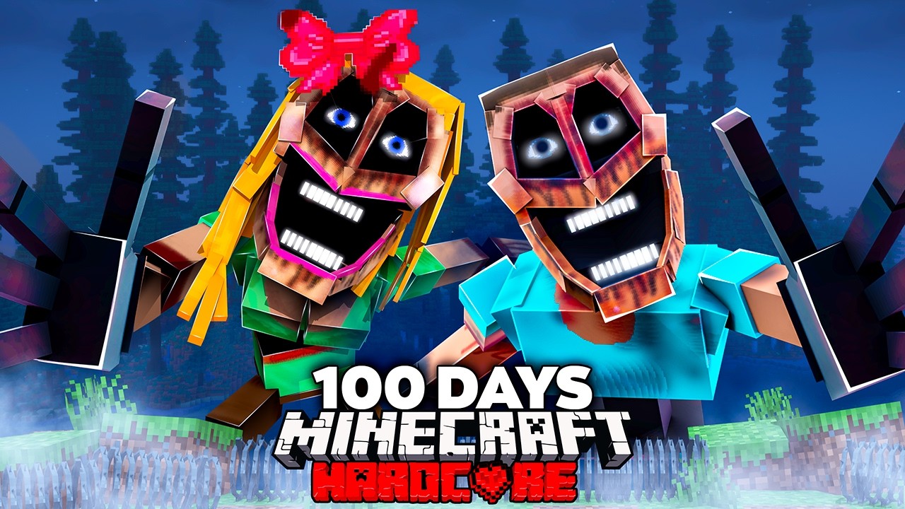 I Survived 100 Days in the MIMICER GIRL Horror Mod in HARDCORE Minecraft [FULL MOVIE]
