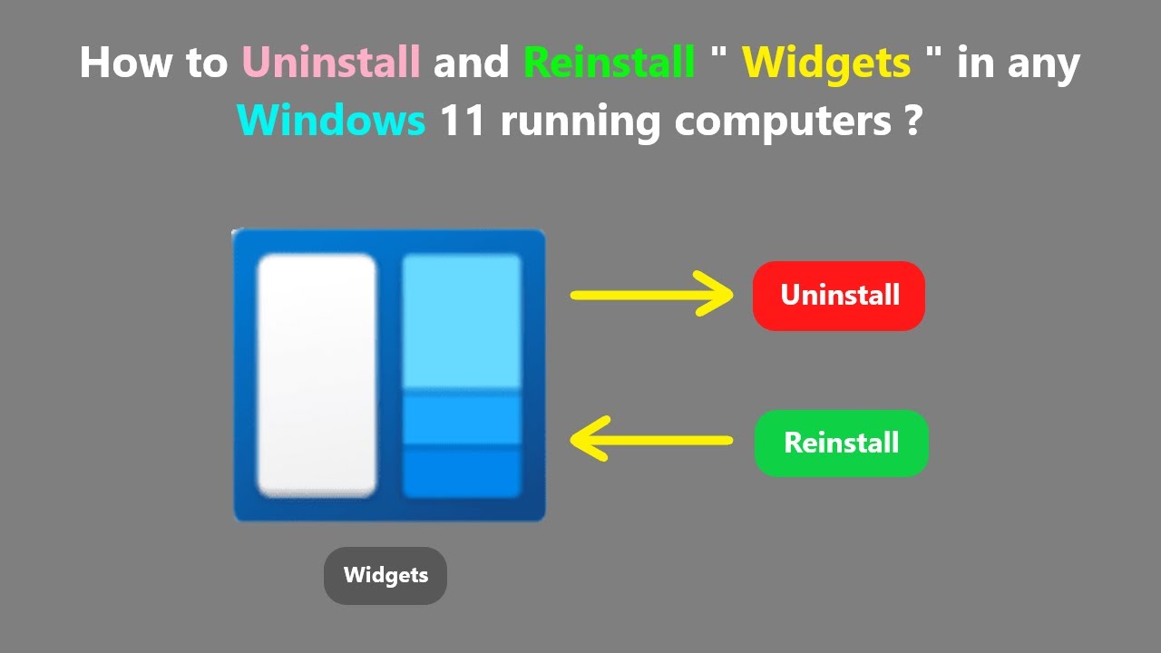 How to Uninstall and Reinstall 