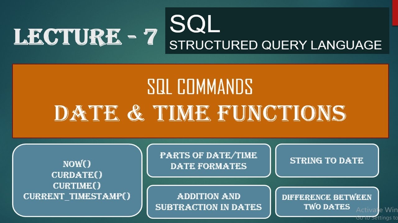 DATE TIME FUNCTIONS IN SQL DATE ADD, DATEDIFF , DATE_SUB #sql #sqltutorial #sqlforbeginners