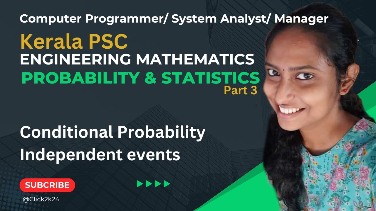 Probability & Statistics| Conditional Probability, Independent events | Kerala PSC #studywithclick