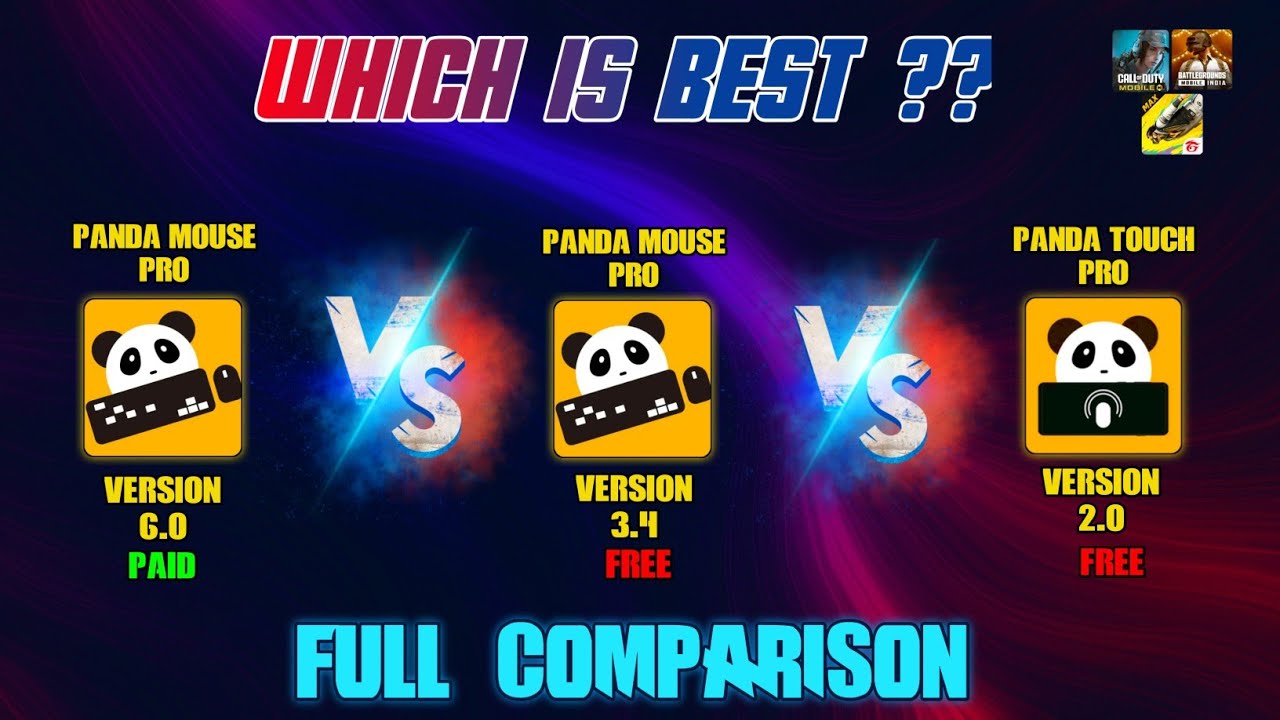 WHICH IS BEST ??✅PANDA MOUSEPRO🐼VERSION 6.0+ OR  3.4🎀FULL COMPARISON⚙️