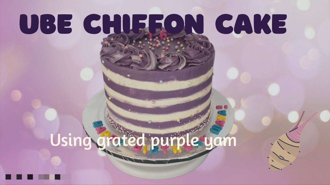 How To Make Ube Chiffon Cake / Purple Cake Recipe