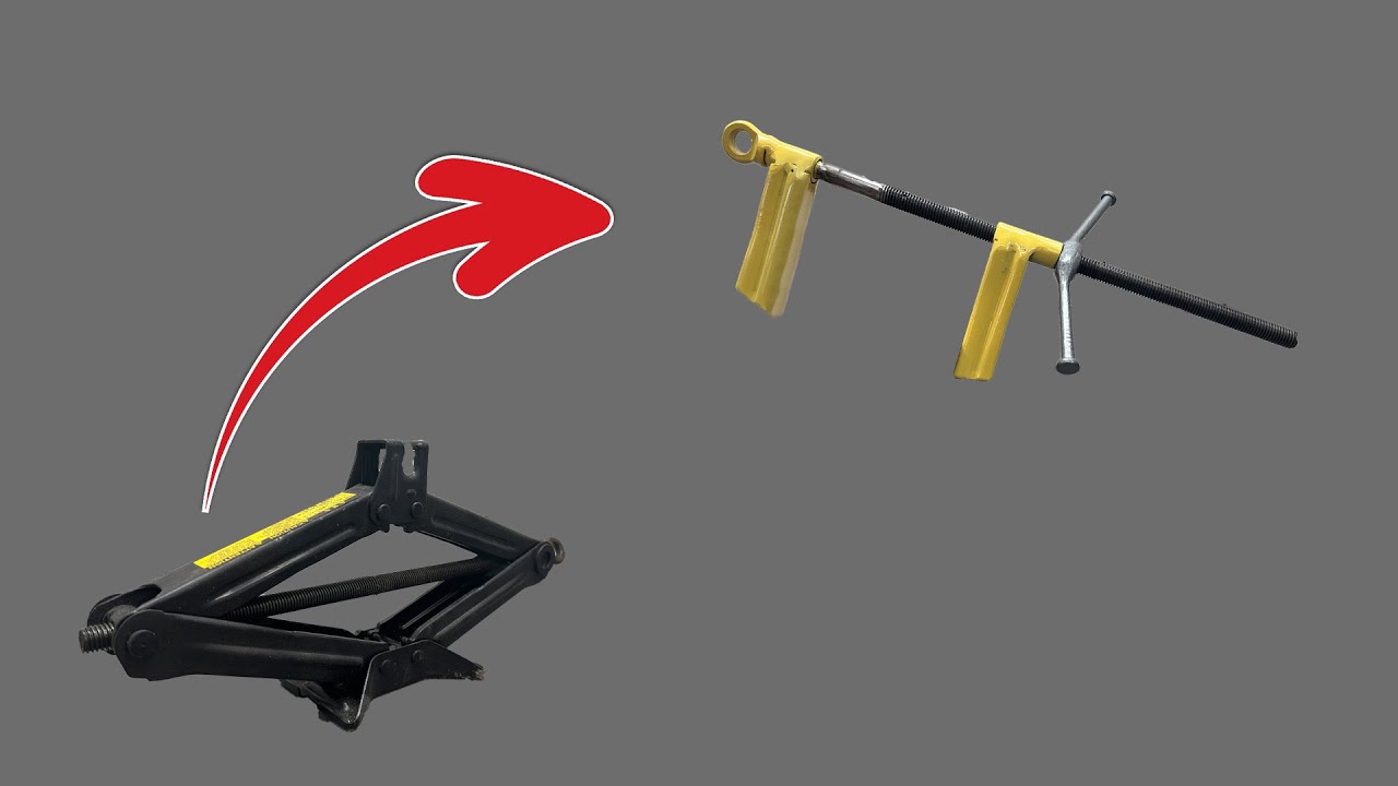 Brilliant idea from a car jack! Super useful tool!