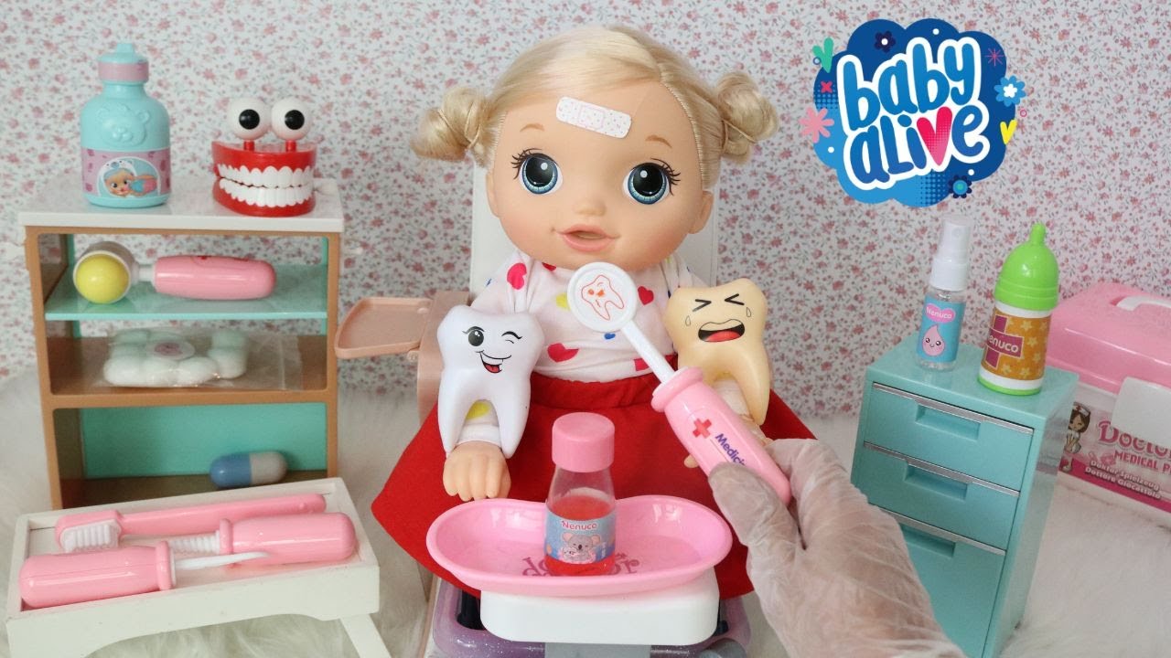 BABY ALIVE BEBÊ NINA Aprendendo a Cuidar dos Dentinhos/ Ensinando e Cuidando da Minha boneca