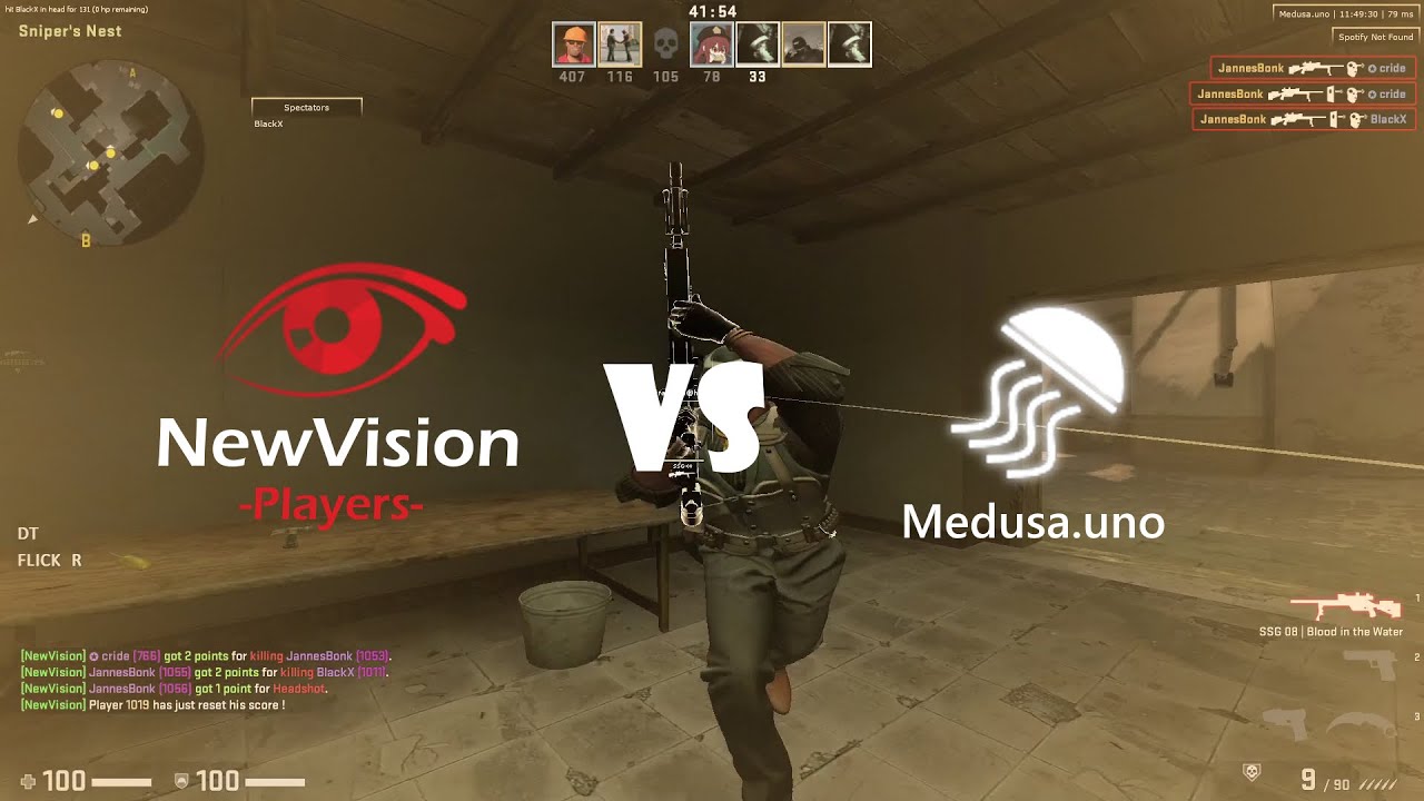 Newvision players vs Medusa.uno beta