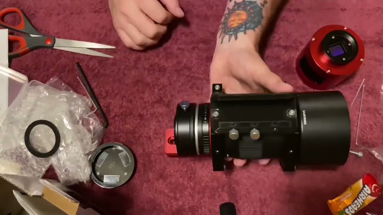 Astrodymium Ring System install for the Samyang 135mm lens 