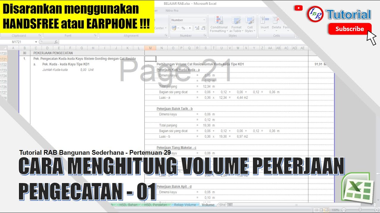 29. Cara menghitung volume pekerjaan pengecatan - 01